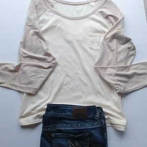 Super soft long sleeve baseball T